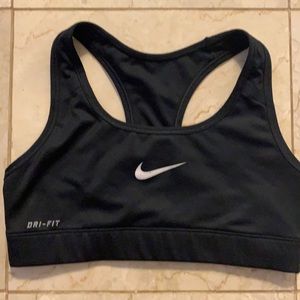 NIKE black dri-fit compression sports bra